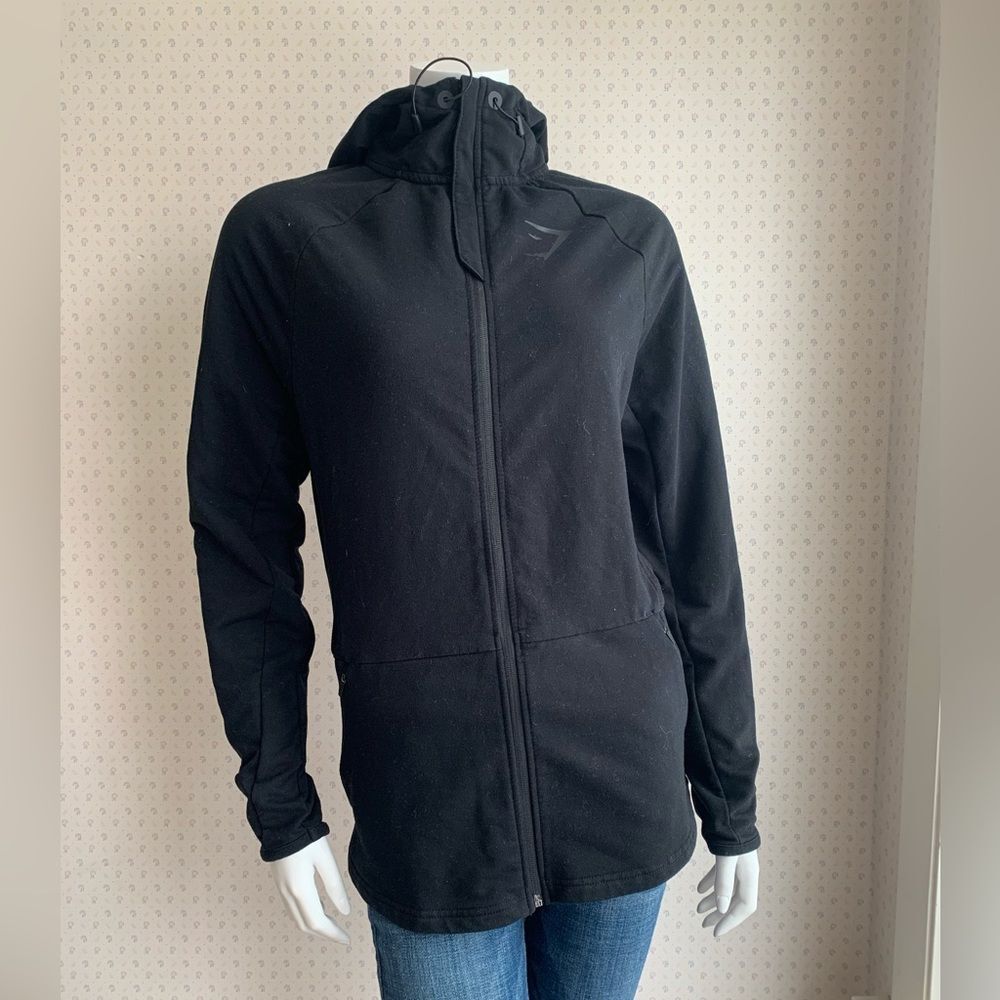 Gymshark Tunic Length Zip Up Hoodie Jacket sz M PW11